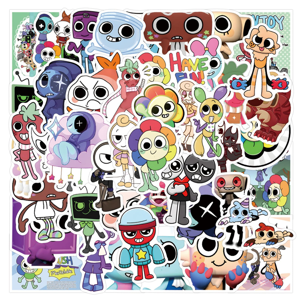 Artvibe Dandys World laptop sticker showing waterproof, fade-resistant artwork for daily use.