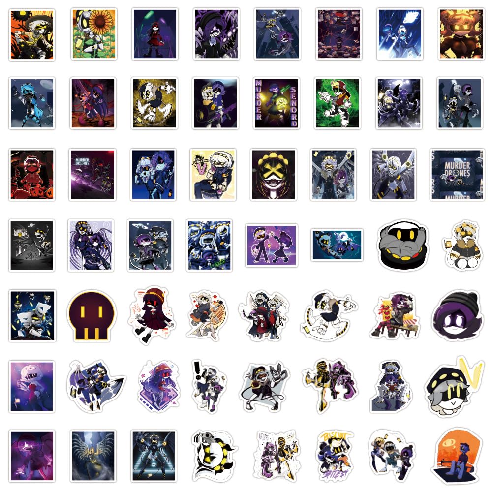 Artvibe Murder Drones varied-poses sticker pack suits multiple devices