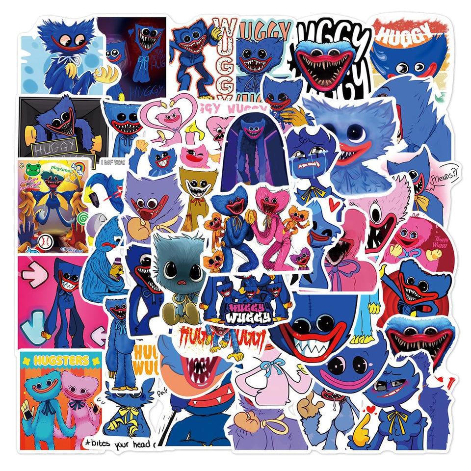 Artvibe Poppy Playtime Huggy Wuggy sticker on laptop for durable personalization