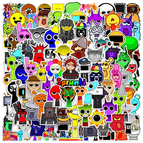 Artvibe Sprunki stickers on a laptop, durable daily personalization.