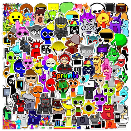 Artvibe Sprunki stickers on a laptop, durable daily personalization.