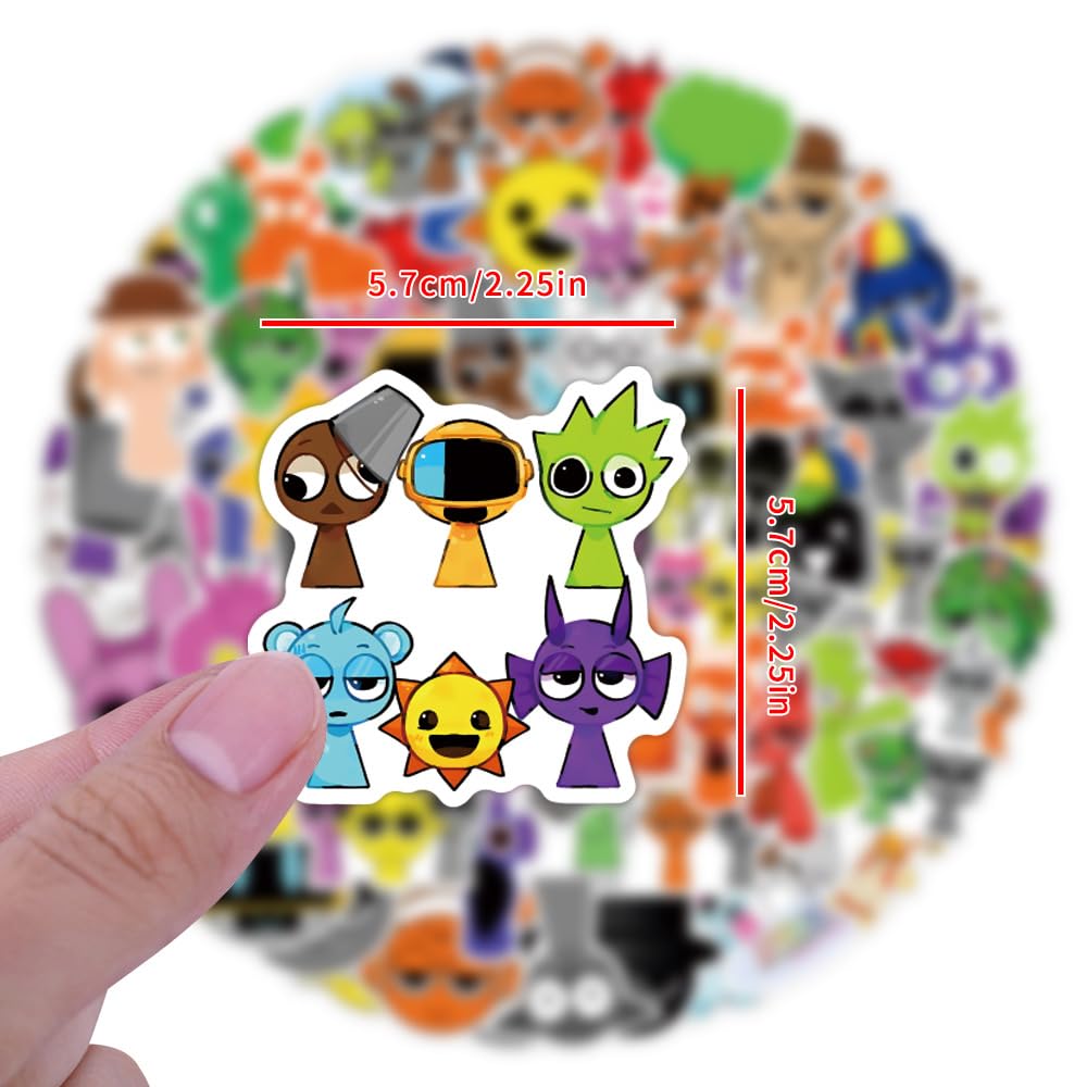 Artvibe Sprunki waterproof vinyl stickers on a water bottle keep color vibrant.