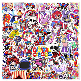 Artvibe TADC Pomni laptop sticker portrait for bright, portable style.