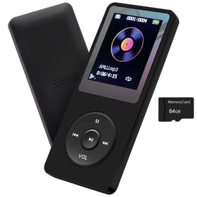 Arungo MP3 Player 64GB storage on device for music and books