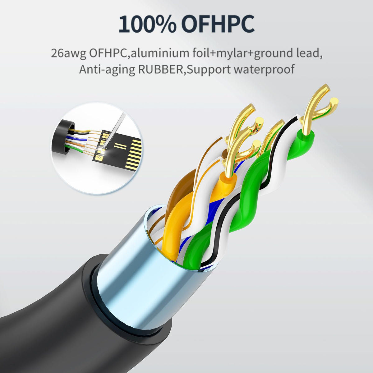 Arvitek cable laid next to ruler showing 30m scale for flexible siting and long reach benefit