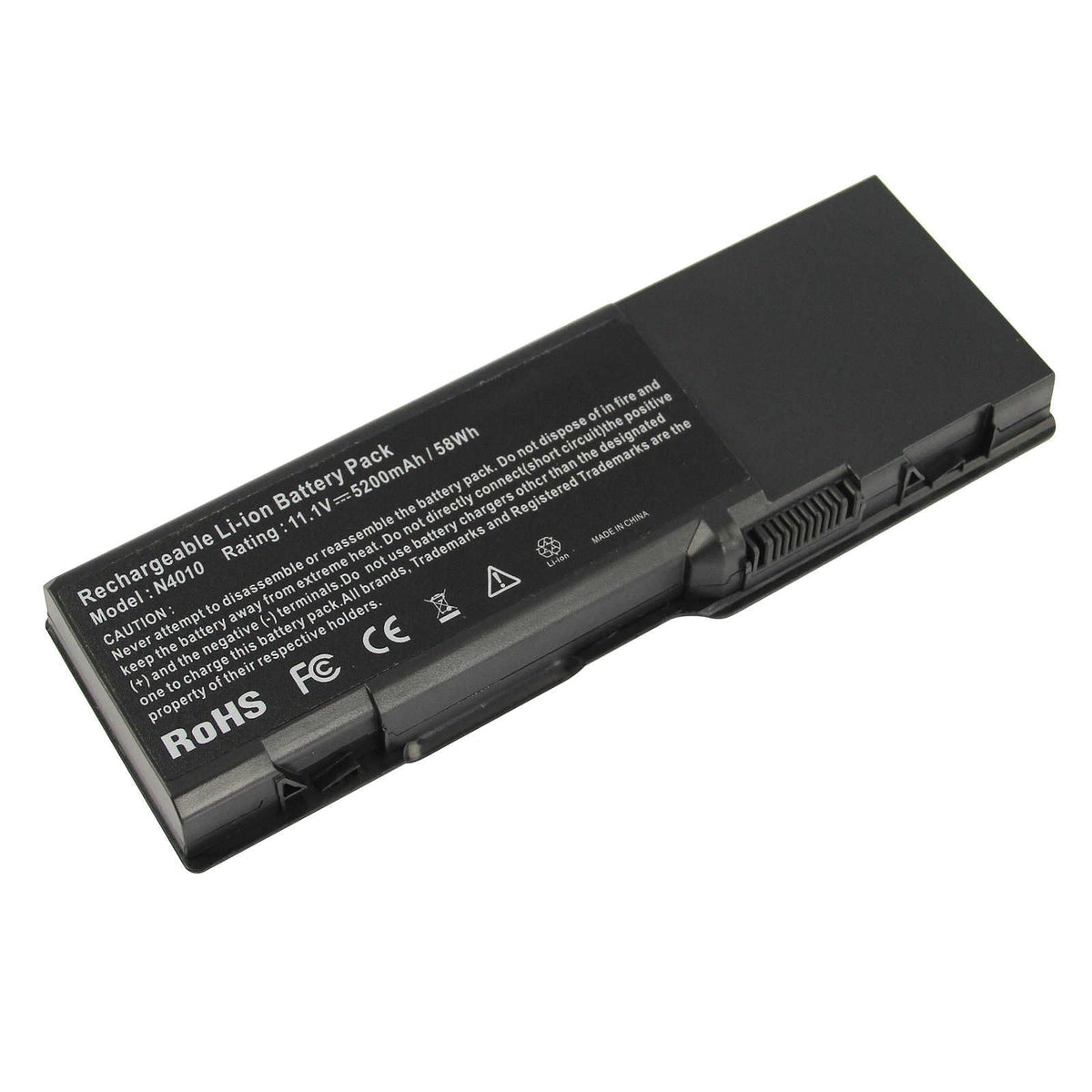 ARyee Dell Inspiron 5200mAh battery front view, compatible fit highlighted
