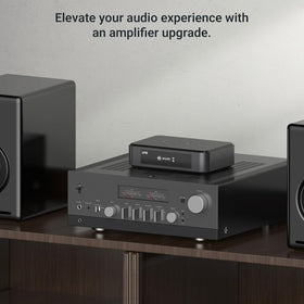 Arylic LP10 app control interface for quick source switching and personalization.