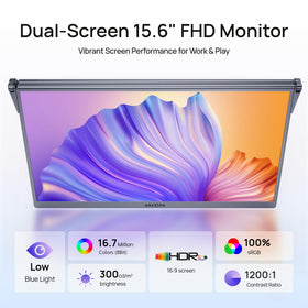 ARZOPA 1080p IPS panel with 100% sRGB vivid colors for design work