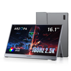 ARZOPA 16-1 portable monitor front view for a clean desk setup
