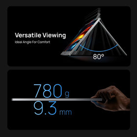 ARZOPA 16.1-inch portable monitor gray USB-C connectivity with laptops and consoles