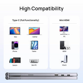 ARZOPA 315-degree adjustable dual screens for comfortable viewing