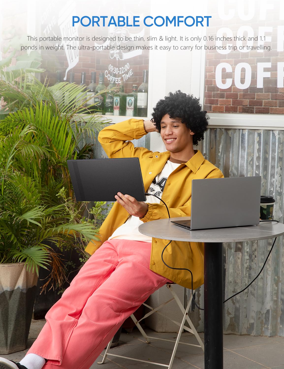 ARZOPA lightweight travel-ready design suitable for on-the-go use