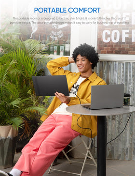 ARZOPA lightweight travel-ready design suitable for on-the-go use