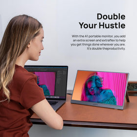 ARZOPA monitor weighs 1.6 lb, ideal for on-the-go productivity.