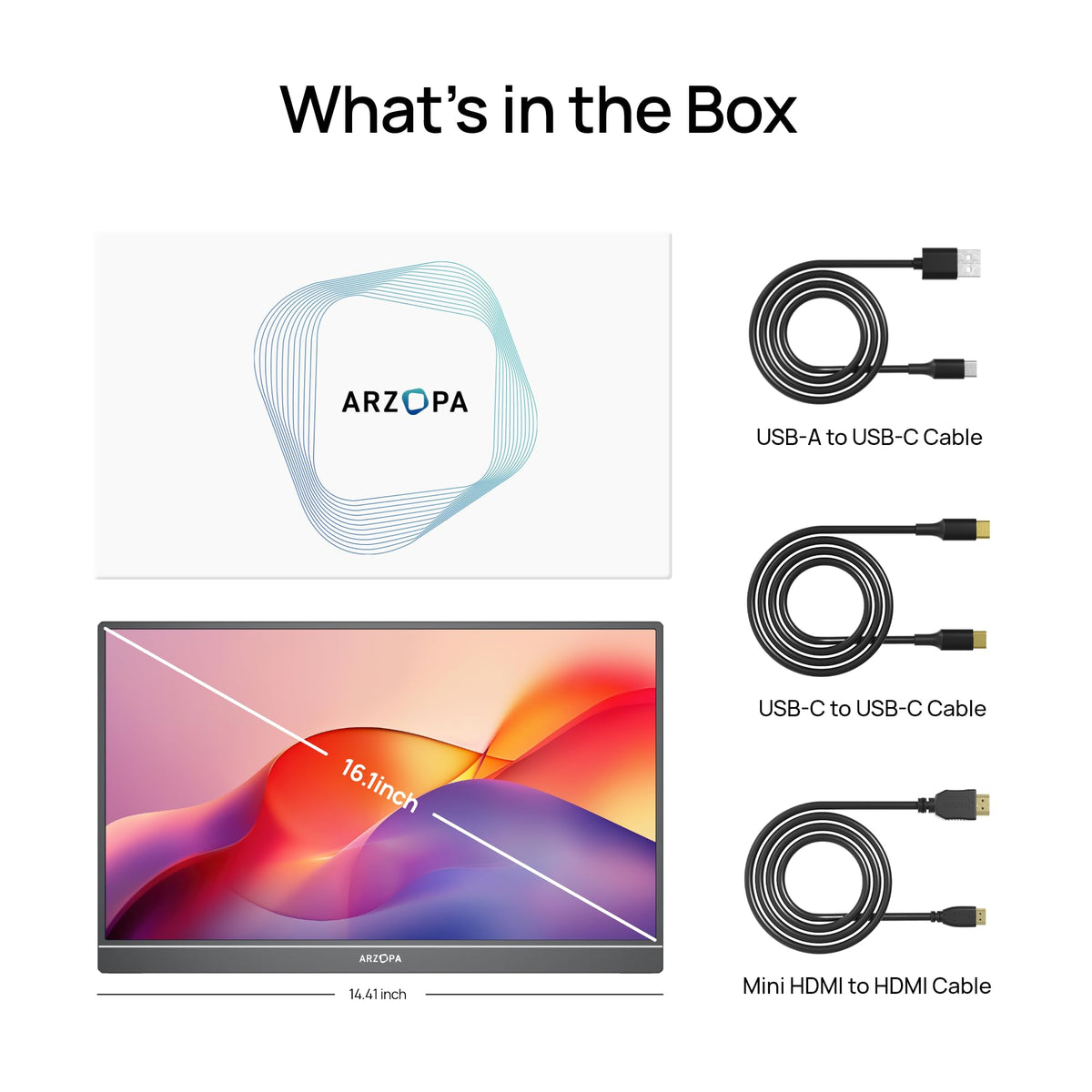 ARZOPA Z1C 1080p vivid display for multimedia