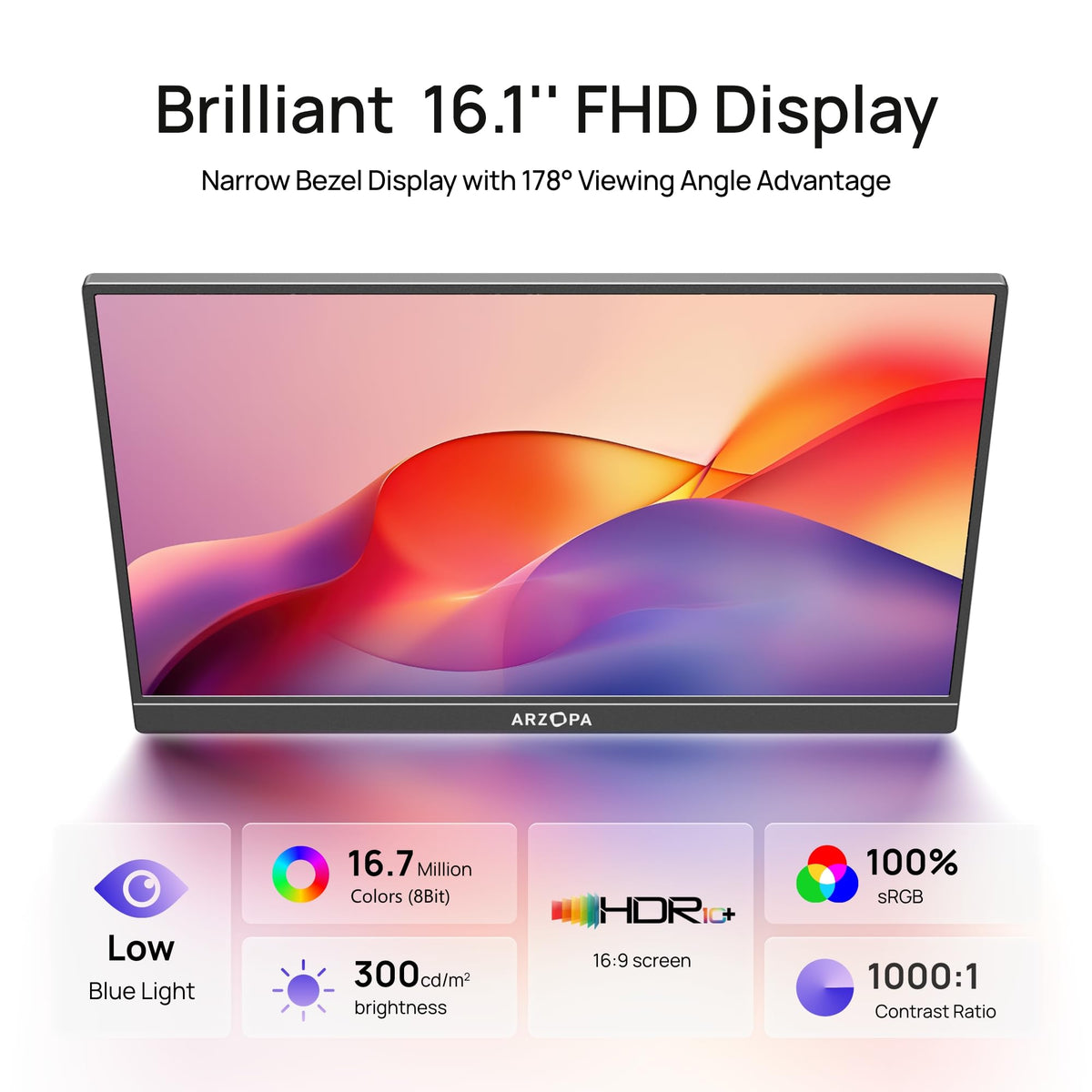 ARZOPA Z1C dual display modes for flexible workflows