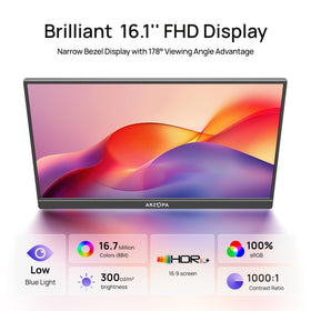 ARZOPA Z1C dual display modes for flexible workflows