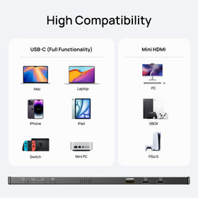 ARZOPA Z1C in laptop setup showing extended screen
