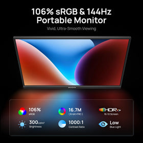 ARZOPA Z1FC 144Hz refresh for smooth motion in gaming