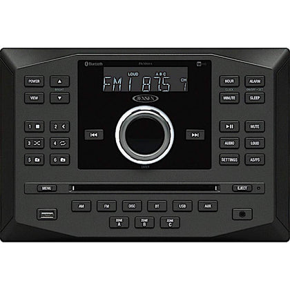 ASA Electronics Jensen JWM62A front panel with app control and Bluetooth for RV use.