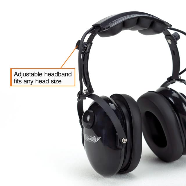 ASA HS-1 headset ear cups shown up close, designed for a secure, comfortable fit.