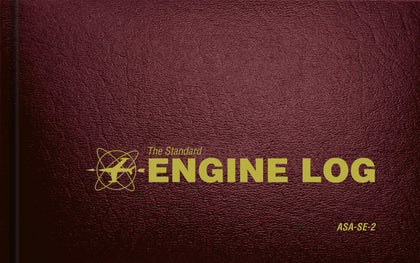 ASA Standard Engine Log front cover showing durable binding and clear label for reliable records