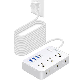 Asamoom 15ft extension cord for flexible reach to distant outlets.