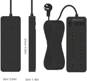 Asamoom full 25-foot cord laid out showing heavy-gauge cable for long-distance reach