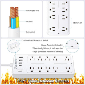 Asamoom flat 45-degree plug detail fitting behind furniture to save space