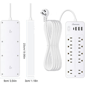 Asamoom long 20ft cord stretched across a room for flexible placement