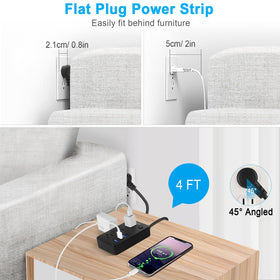 Asamoom USB ports totaling four for quick device charging