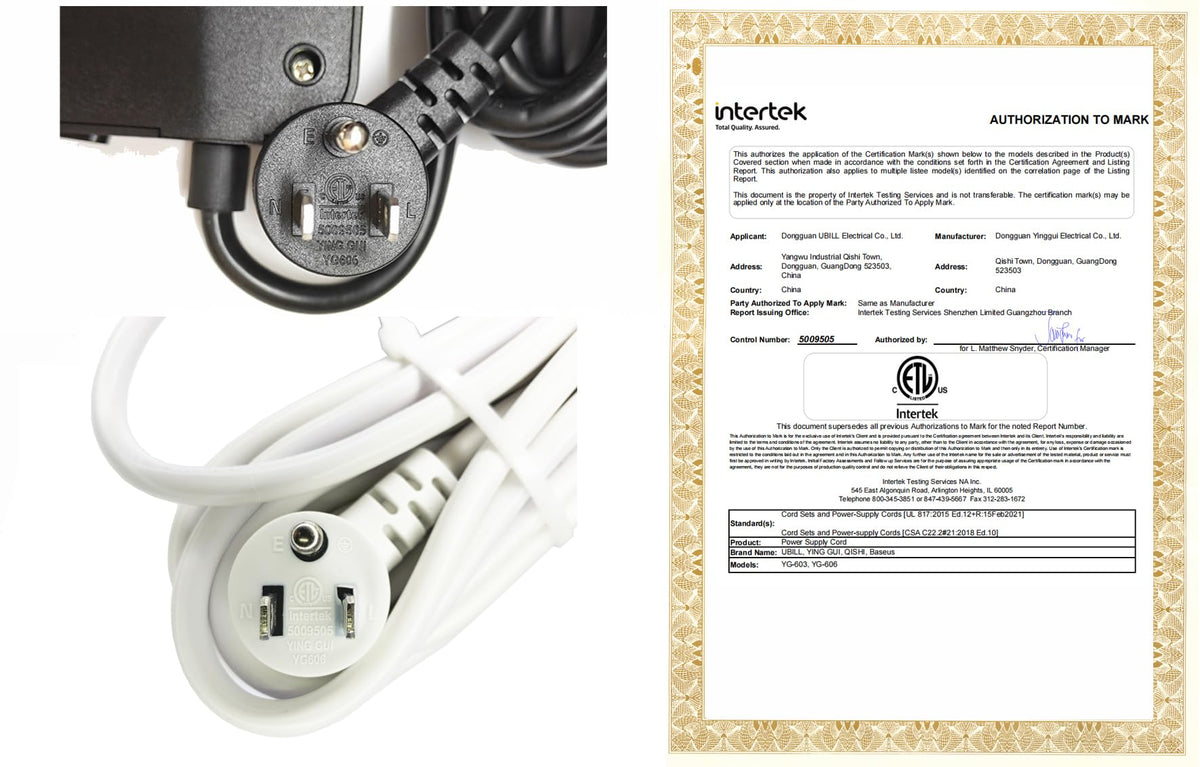Asamoom power strip wall-mounted vertically saving desk and floor space