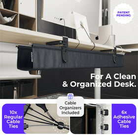 Ascrono tray supports up to 66 lbs for multiple cables and devices