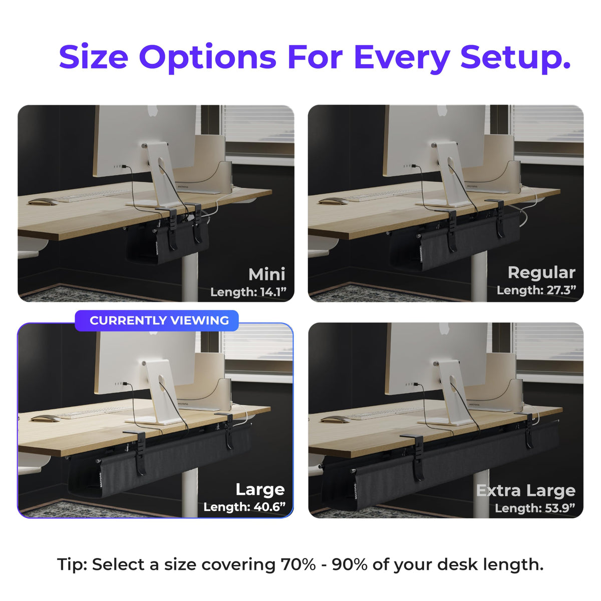 Ascrono 40.6-inch length tray shows large capacity up to 66 lbs.