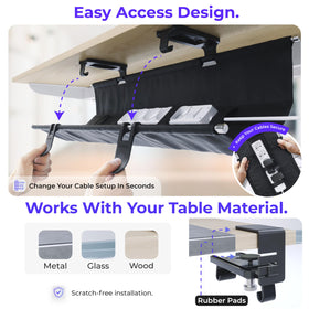Ascrono under desk tray screw mount provides sturdy installation