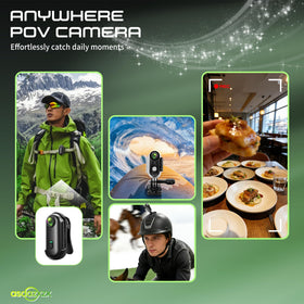 asdazxzx action camera 360° rotating back clip flexible, everyday wear