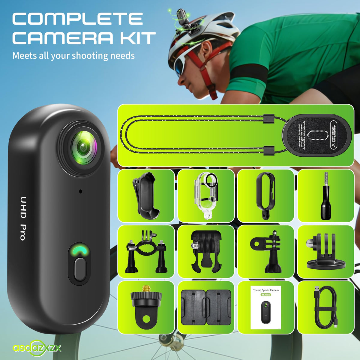 asdazxzx action camera accessory kit includes everything you need