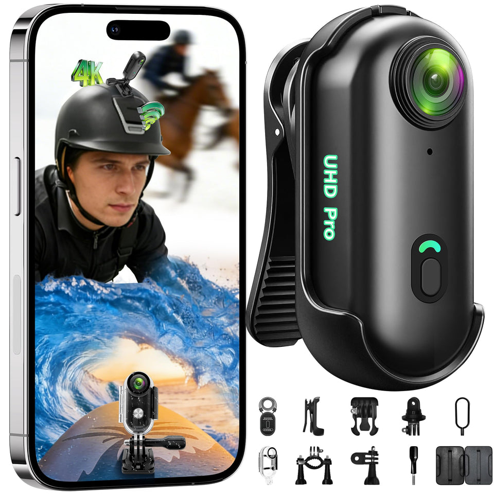 asdazxzx action camera 4K front view for compact, on-the-go filming