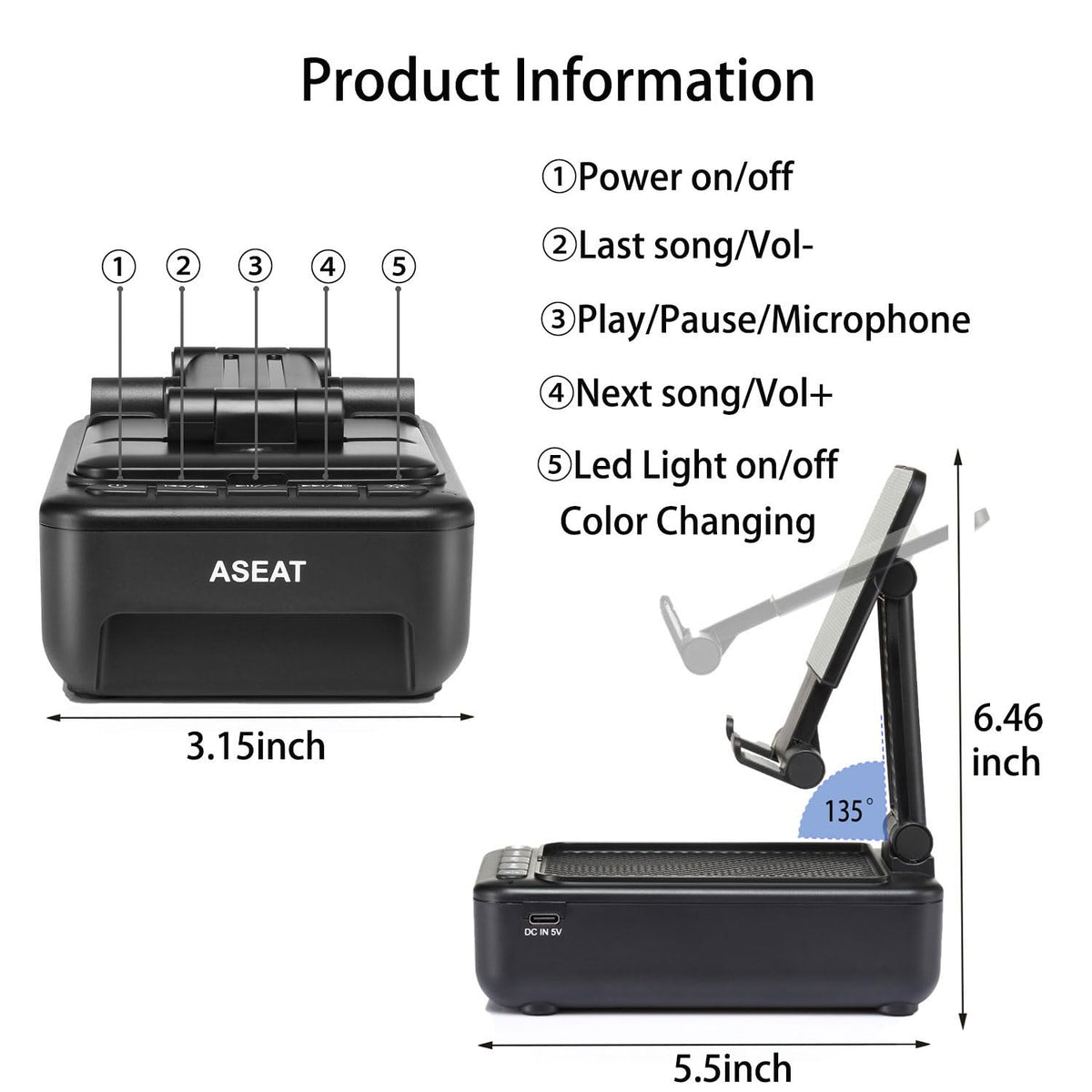 ASEAT in use on kitchen counter for hands-free recipe viewing benefit