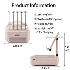 ASEAT on nightstand with soft light and music for relaxed ambiance