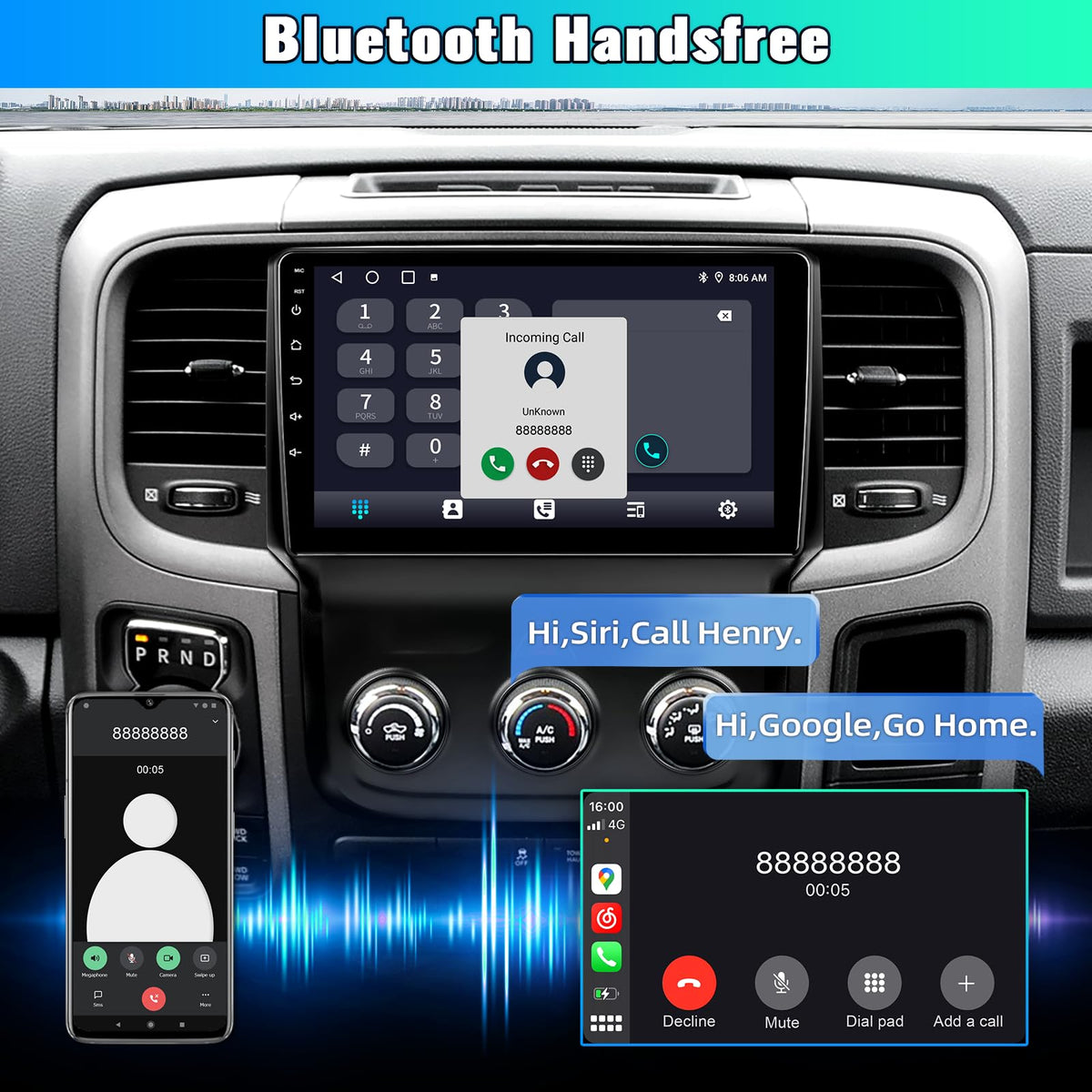 ASENAGO Dodge Ram Bluetooth hands-free calling keeps calls at your fingertips.