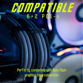 AsiaHorse GPU 6+2 pin cable connected in a system for stable power delivery