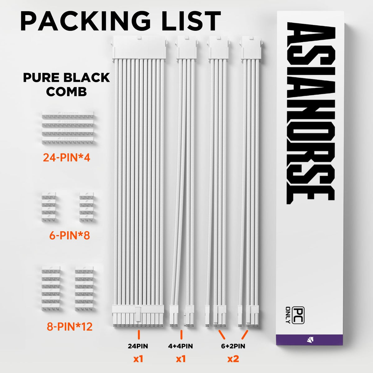 AsiaHorse packaging shows kit contents and combs included