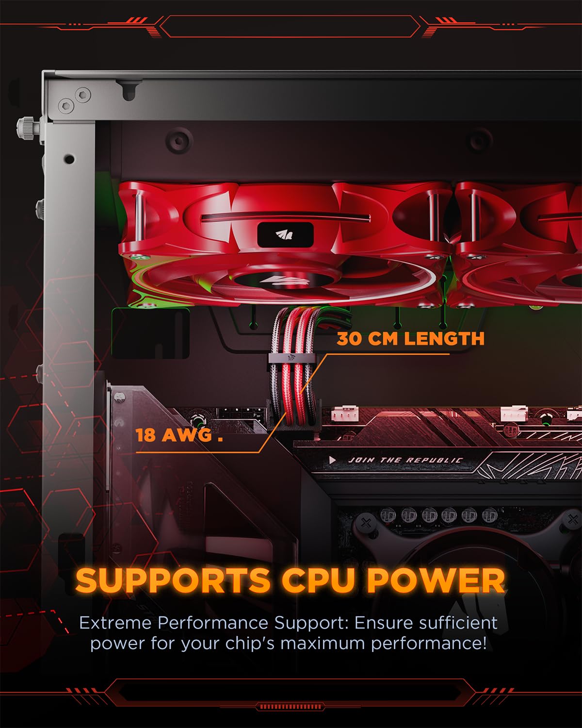 AsiaHorse tidy PC build demonstrating clutter-free interior with sleeved cables