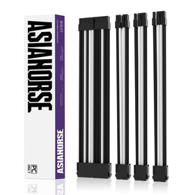 AsiaHorse 16AWG PSU extension cable, 30 cm, easy routing in compact cases.