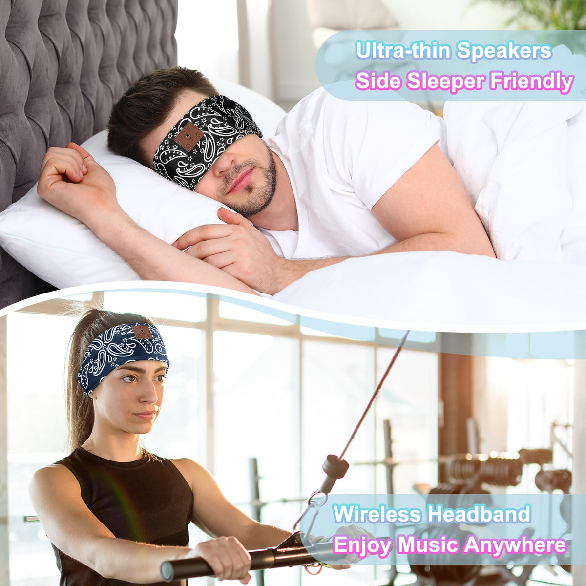 ASIILOVI headband worn by runner showing secure fit and sweat-friendly fabric
