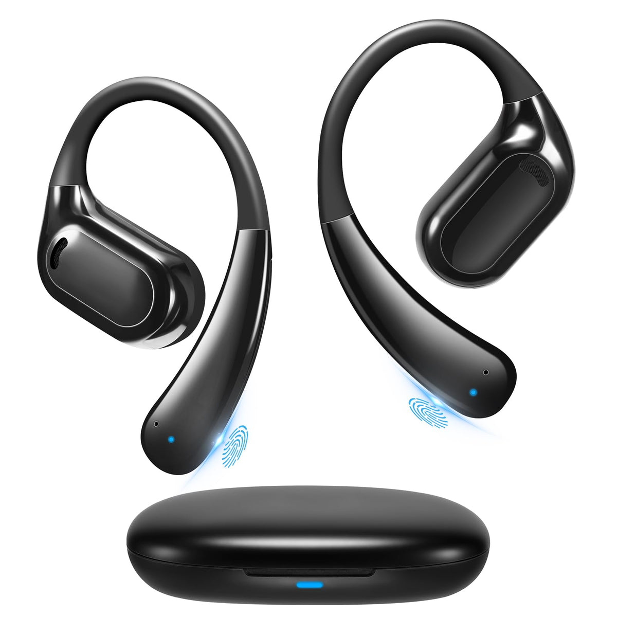 ASIILOVI VG333 open-ear design showing discreet silicone hook for workout comfort