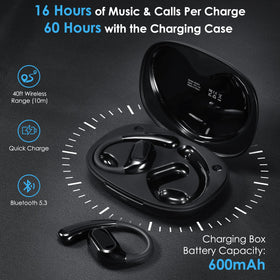 Secure and comfortable open-ear fit designed for active wear