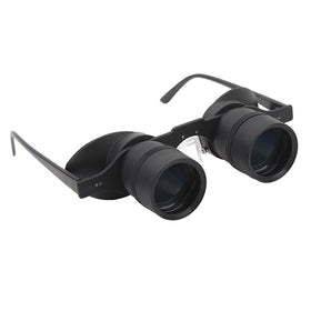 Asixxsix front view worn on face showing hands-free clear magnified sight