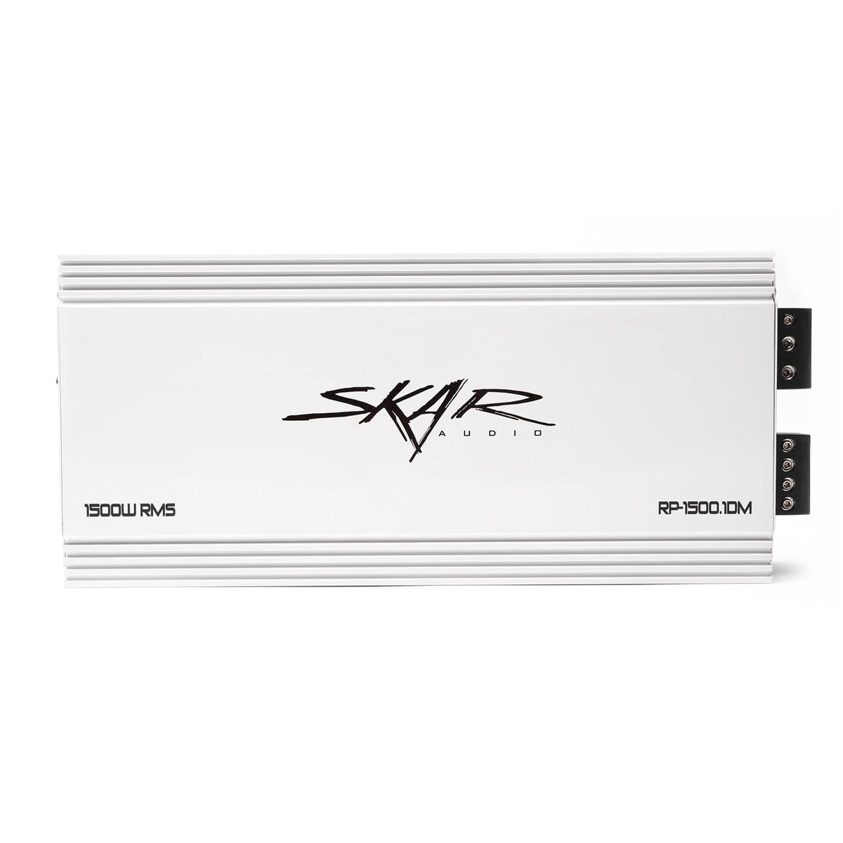 Skar Audio RP-1500-1DM back panel with easy wiring access.